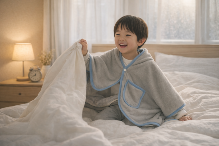 子どもが朝起きられないのは寒さが原因？「自分で動ける朝」を支える“まとう毛布”プロジェクト